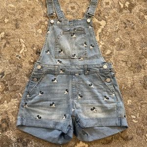 Disney Parks Mickey Mouse Overall Shorts XS